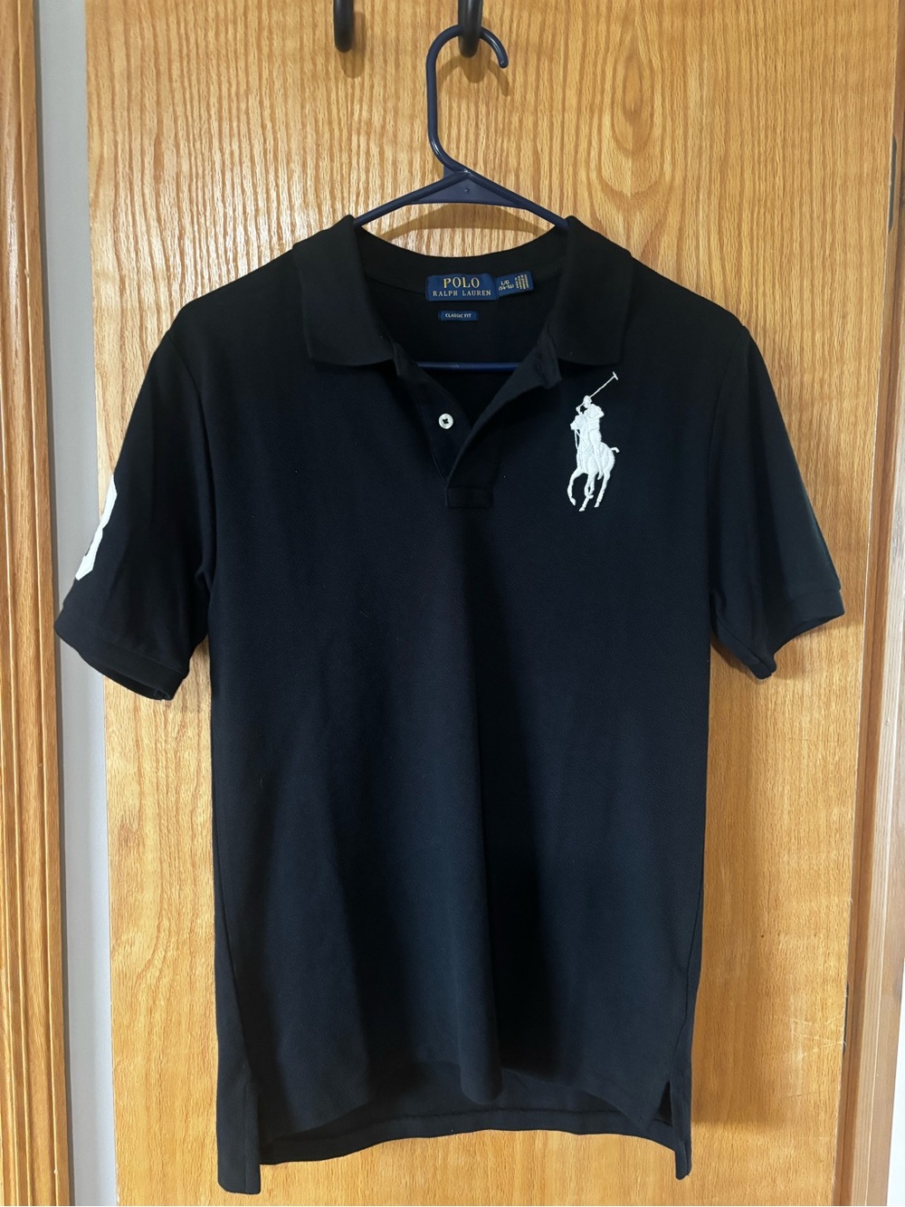 Polo by Ralph Lauren Black Polo with White Pony Embroidery